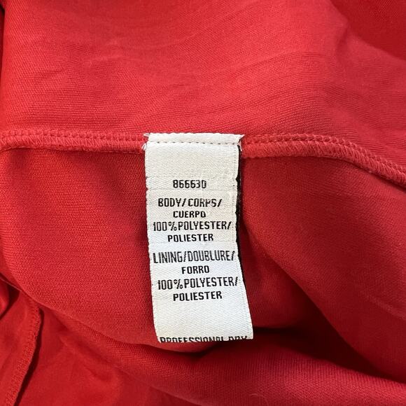 JS Collections Sz 10 Soutache Embroidered Tea-Length Midi Dress Red Hot Pink - Picture 10 of 11